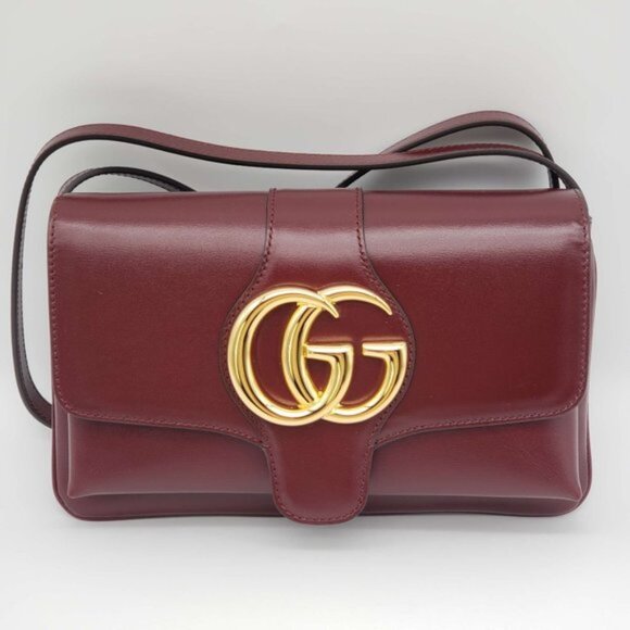 Authentic GUCCI Burgundy Leather Small Arli Shoulder Bag Brand New LUX687-101225 - Picture 1 of 14